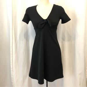 Twik tie front black mini dress. Size S.